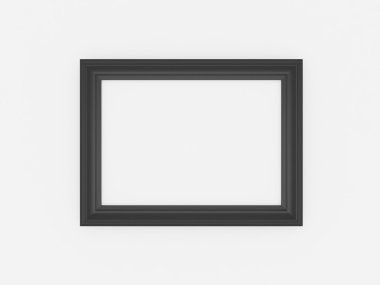 3D boş vintage kare beyaz duvar üzerinde