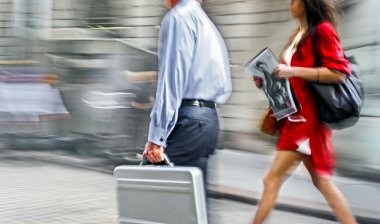 Grup iş adamları sokak