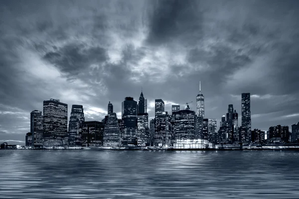 New York City at night — Stock Photo, Image