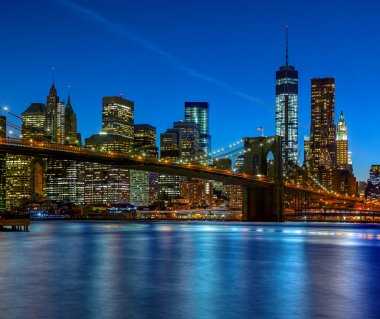 Panorama New York Şehri Geceleri