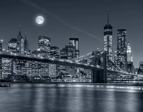 New York City at night — Stock Photo, Image