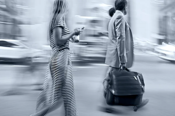 Group of business people in the street — Stock Photo, Image