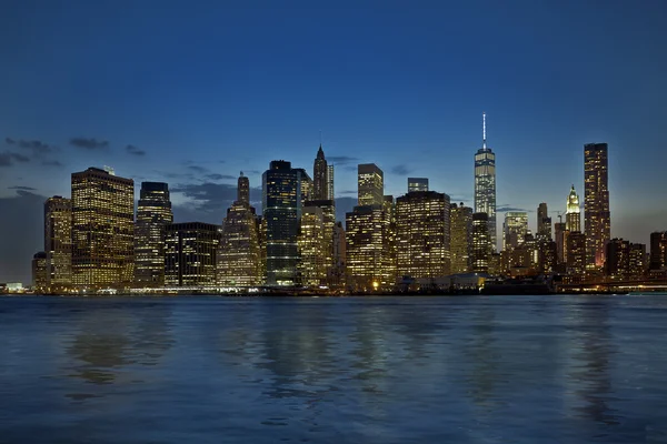 New York stad på natten — Stockfoto