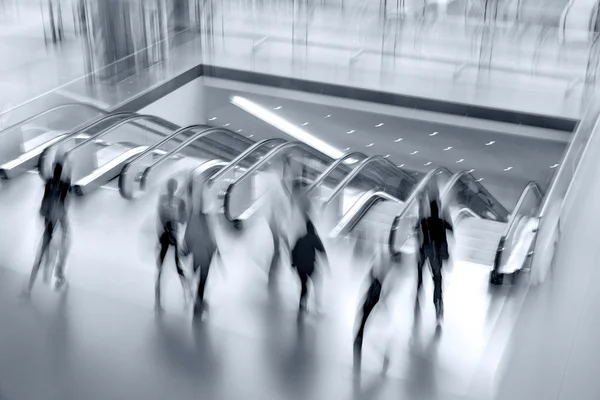 Entrance to the subway escalator — Stock Photo, Image