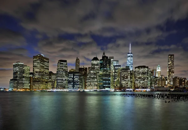 New York City at night — Stock Photo, Image