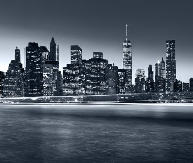 Panorama New York Şehri Geceleri