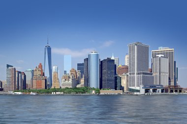New York'un Manhattan'ın panoramik manzarası