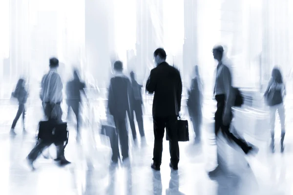 Group of people in the lobby business center — Stock Photo, Image
