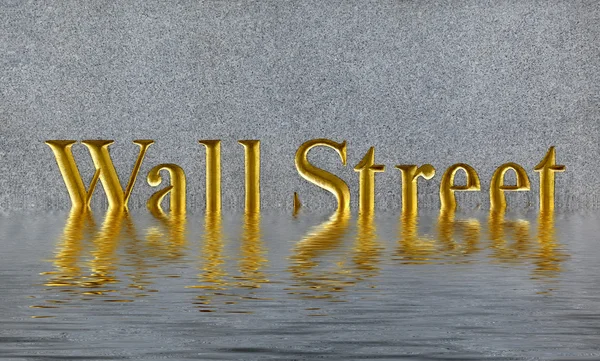 Concept of collapse wall street  in downtown manhattan — Stock Photo, Image