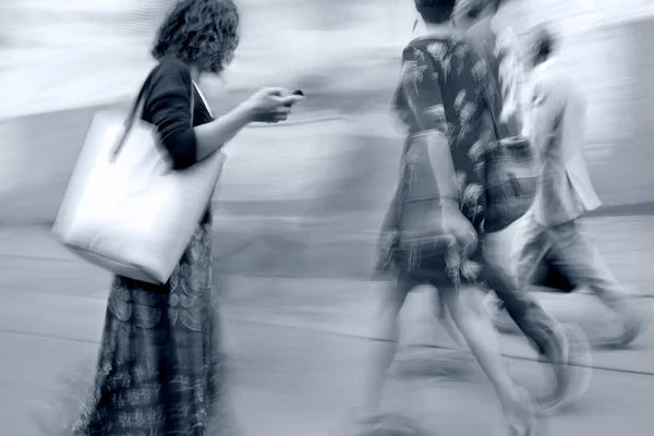 Abstrakcyjnego obrazu ludzi biznesu w ulicy i nowoczesny styl — Zdjęcie stockowe