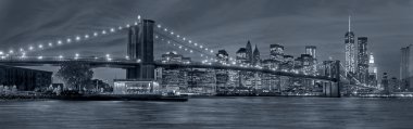  Panorama New York Şehri Geceleri