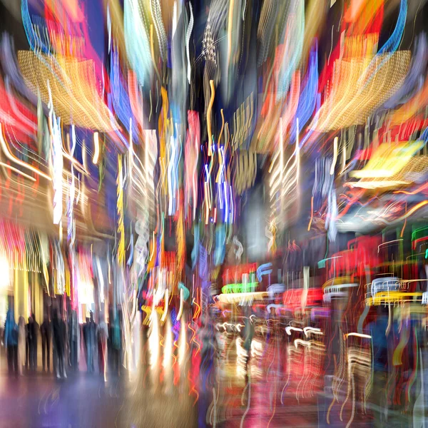 Night city of intentional motion blur — Stock Photo, Image