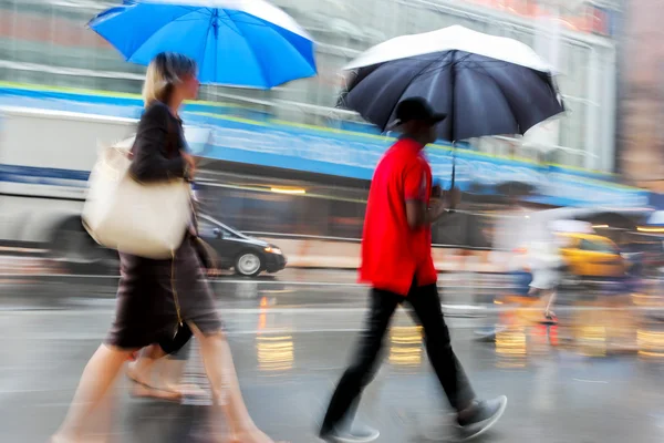 Giorno piovoso movimento sfocatura — Foto Stock