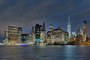 Panorama New York Şehri Geceleri