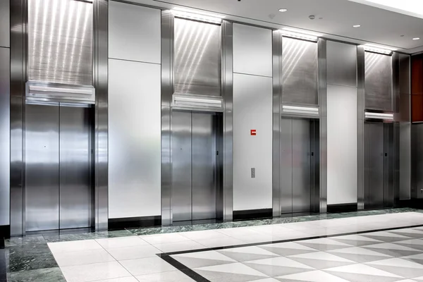 Steel elevator cabins — Stock Photo, Image