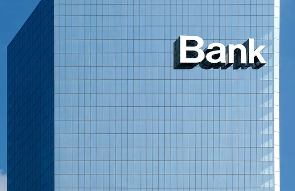 Chiudere un cartello bancario — Foto Stock