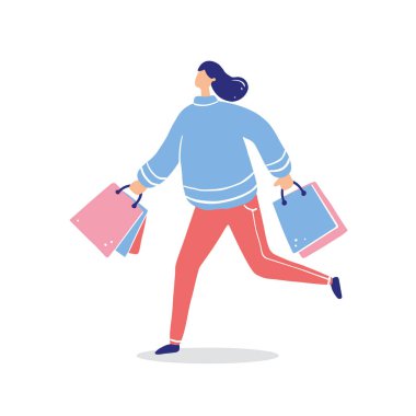 Satılık karikatür kadın.