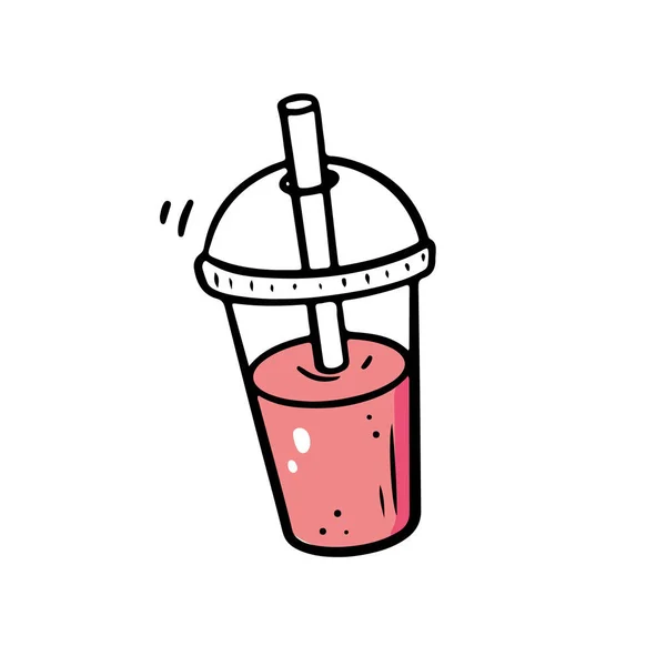 Handgezogenes Smoothie-Cocktail-Element. — Stockvektor