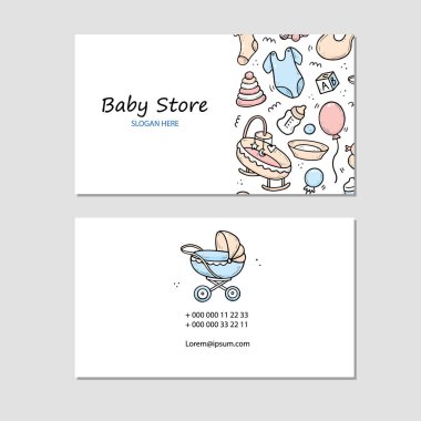 Bebek mağazası kartviziti şablonu