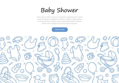 Bebek karalamalarının el çizimi şablonu