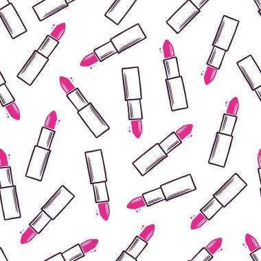 El çizimi, makyajsız ruj izi.