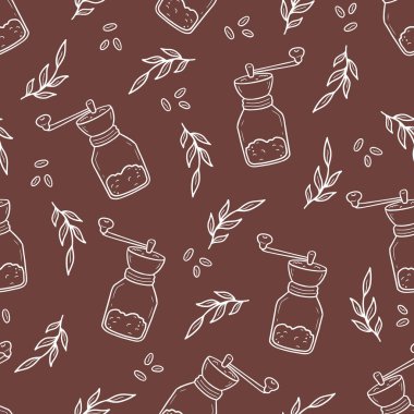 Kahve fincanının kusursuz vektör deseni