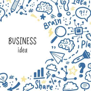 Beyin fırtınası el çizimi pankartlar