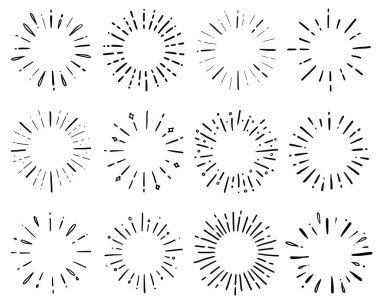 El çizimi güneş ışınları. Kelime