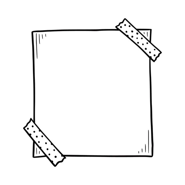 手绘纸备忘录粘粘的.Doodle — 图库矢量图片