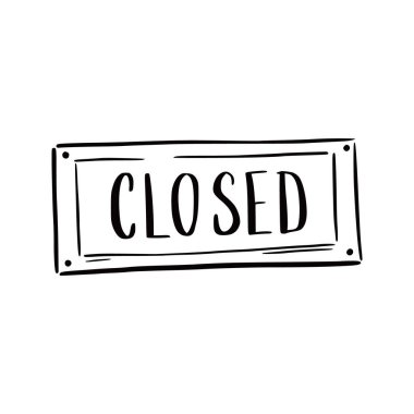 El çizimi kapalı işareti. Kelime