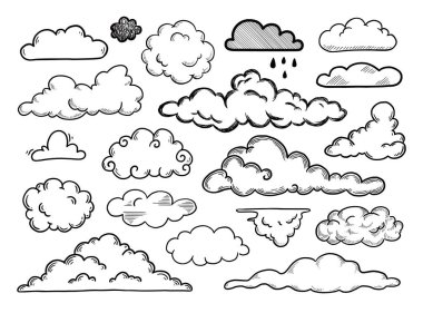 El çizimi bulut kümesi. Karalama çizimi