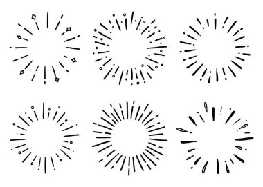 El çizimi güneş ışınları. Kelime