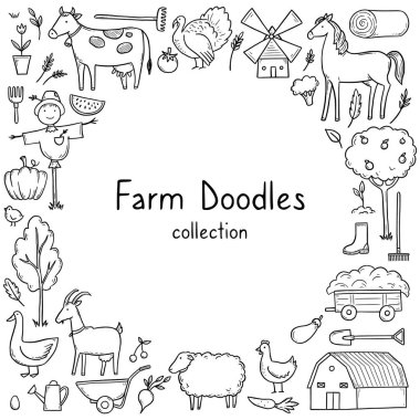 Çiftlik hayvanlarıyla el yapımı çerçeve