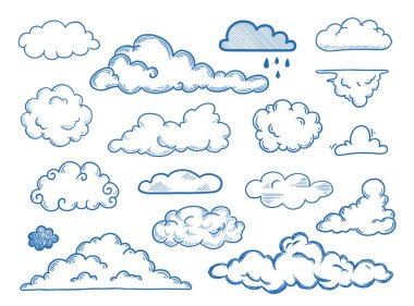 El çizimi bulut kümesi. Karalama çizimi