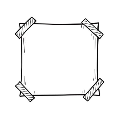 Elle çizilmiş kağıt yapışkan. Kelime