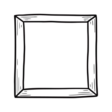 El çizimi çerçeve. Doodle tarzı.