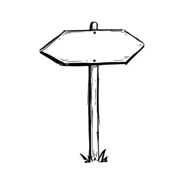 Çizim yön işareti. El çizimi