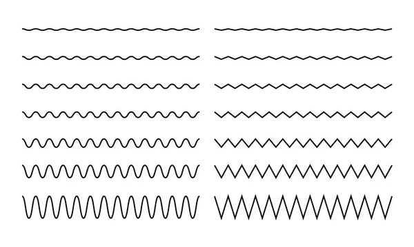 Wave, zigzag, wiggle line stroke — Stock Vector