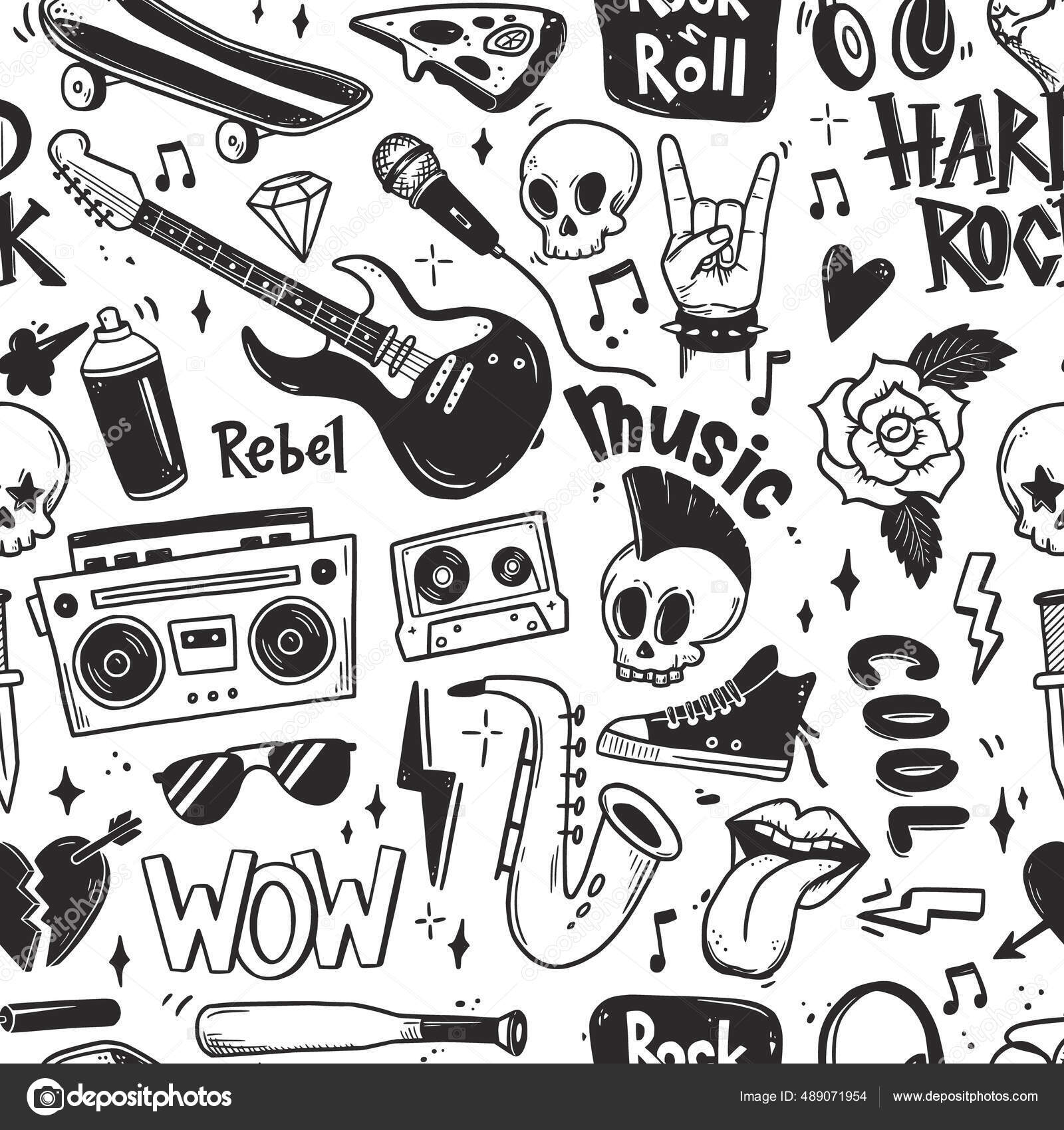 Rock and roll guitarra calavera en negro dibujo de la mano images vectorielles, Rock and roll guitarra calavera en negro dibujo de la mano vecteurs libres de droits | Depositphotos Rock and roll guitarra calavera en negro dibujo de la mano images vectorielles, Rock and roll guitarra calavera en negro dibujo de la mano vecteurs libres de droits | Depositphotos