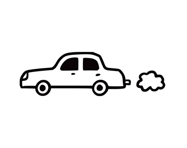 Coche Doodle. Divertido boceto garabato — Vector de stock