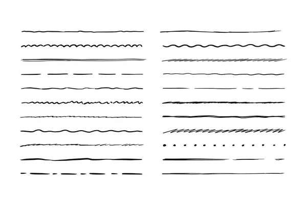 Linha de forma áspera desenhada à mão. — Vetor de Stock