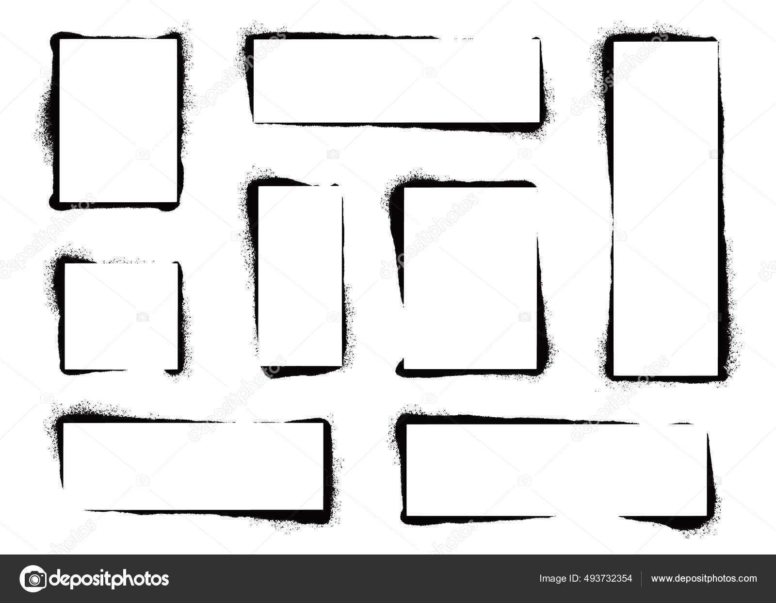 Stencil spray effect paint frame. Stock Vector by ©Polina_Sova 493732354