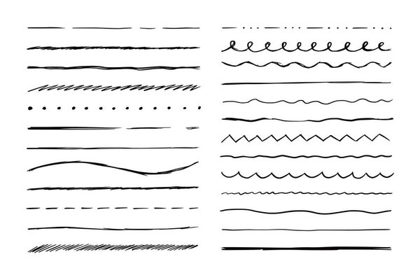 Ручная линия установлена. Эскиз каракули