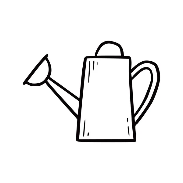 Arrosoir dessiné à la main. Croquis de caniche — Image vectorielle