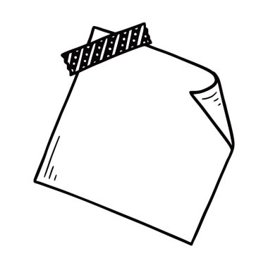 Elle çizilmiş kağıt yapışkan. Kelime