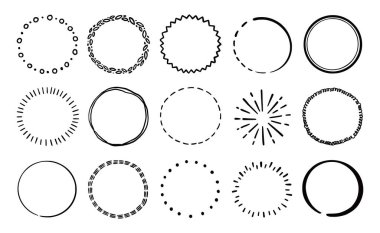 El çizimi daire çizgisi rozeti ayarlandı.