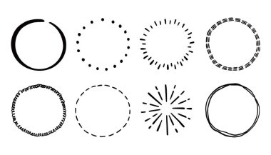 El çizimi daire çizgisi rozeti ayarlandı.