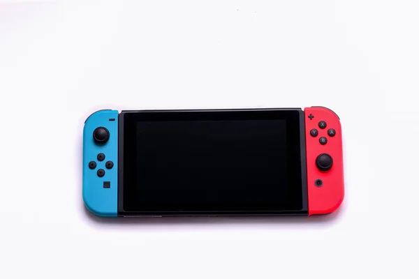 Nintendo Switch Λευκό Φόντο Επεξεργασία Εικόνας — Φωτογραφία Αρχείου