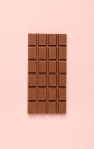 Chocolate Vegano Con Leche Sobre Fondo Rosa Minimalismo — Foto de Stock