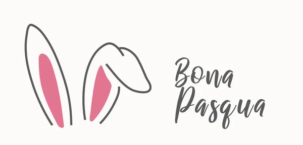 Katalan kelimelerle Bona Pasqua harfleri. Mutlu Paskalyayı farklı bir dilde tercüme et